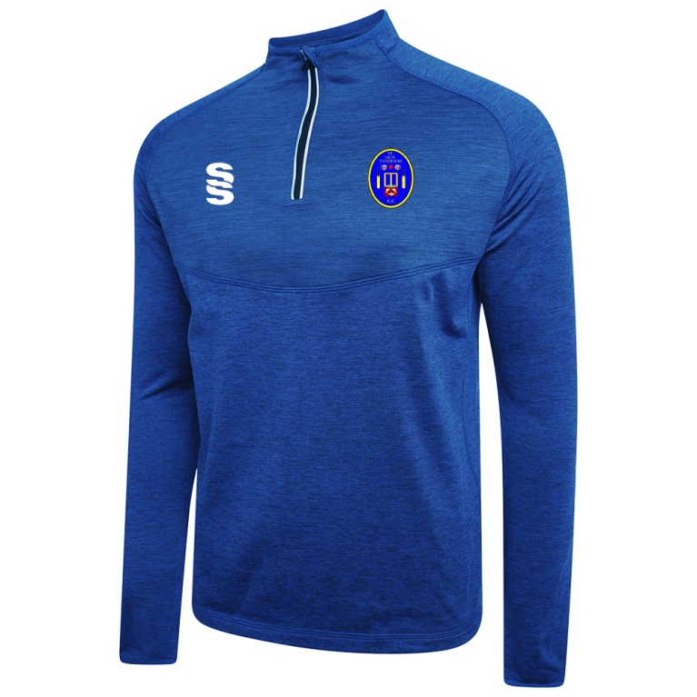 St Neot Taverners CC - 1/4 Zip Dual Performance Top - Royal - Unisex Fit