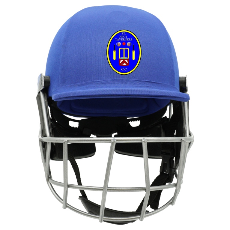 St Neot Taverners CC - Forma Cricket Helmet - Pro Axis- Titanium Grill - Royal