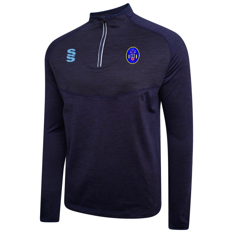 St Neot Taverners CC - 1/4 Zip Dual Performance Top - Navy - Unisex Fit